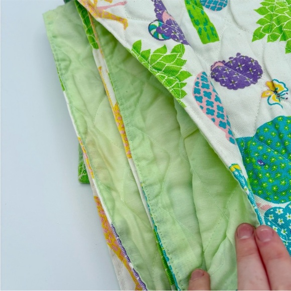 Vintage 70’s Baby Blanket Mommy Babies Elephants Giraffes Pastel Colors Jungle - Picture 8 of 8